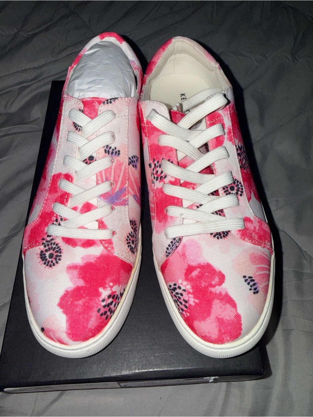 Kenneth Cole Women’s Pink Floral Canvas Sneakers